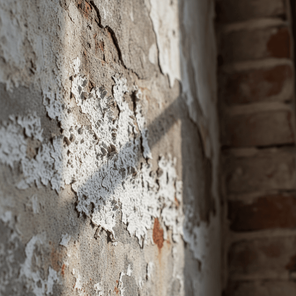 Moisture damage on interior wall